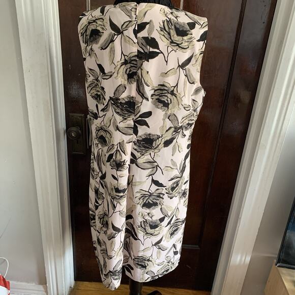 Karl Lagerfeld Women’s Lace Bib Floral Sleeveless Dress Size 14 High Neck - Picture 8 of 10